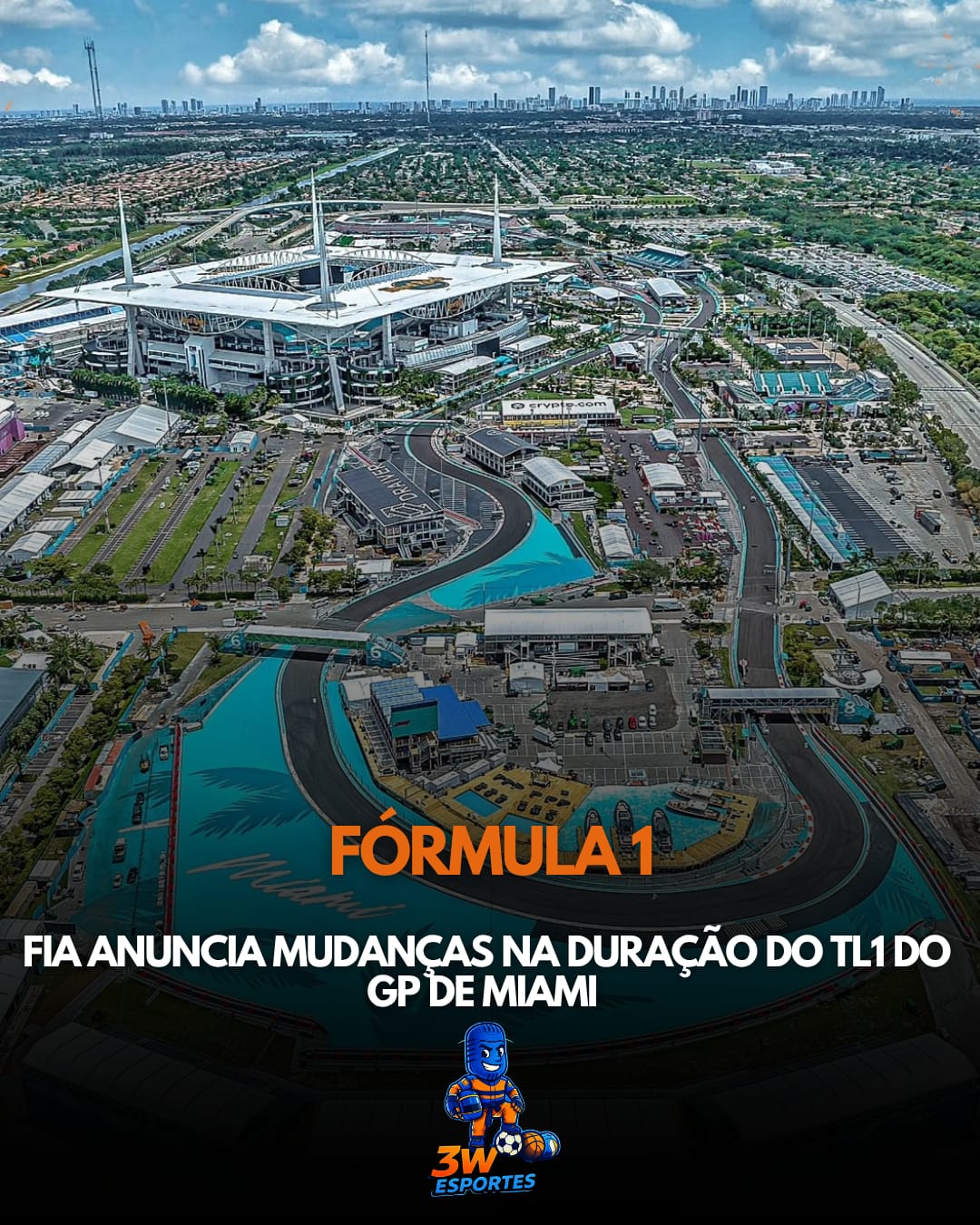 FIA ANUNCIA MUDANÇAS NA DURAÇÃO DO TL1 DO GP DE MIAMI
